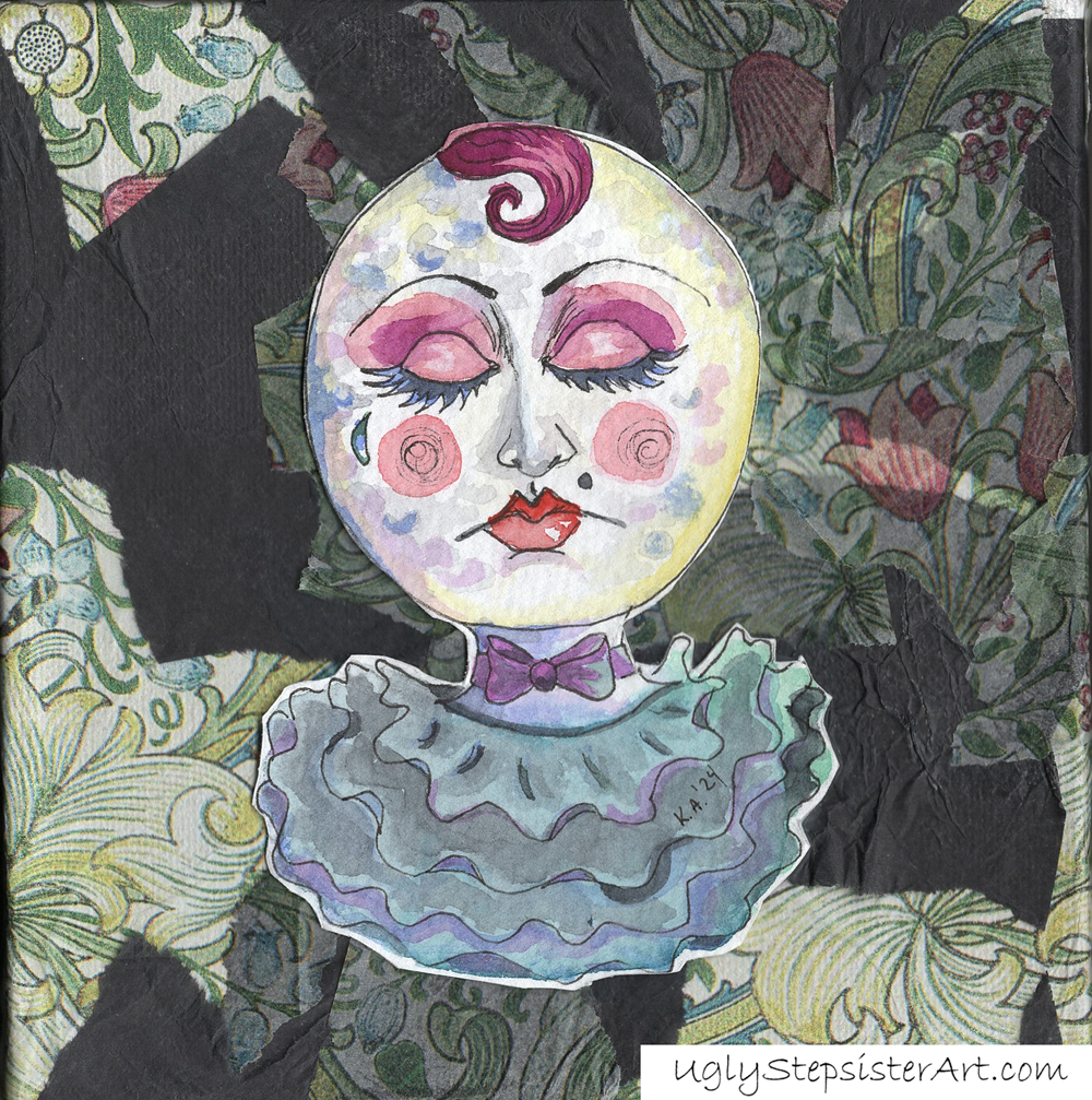 Painting of a moon woman